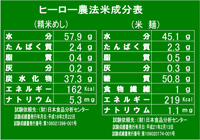 ヒーロー農法米成分表